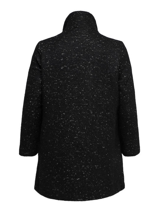 Only Women's Wool Long Coat with Buttons Black