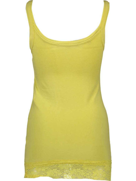 Silvian Heach Women's Cotton Blouse Sleeveless Yellow