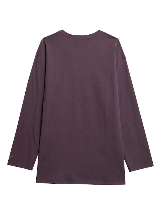 4F Men's Long Sleeve Blouse Purple