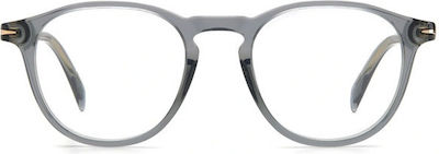 David Beckham Plastic Eyeglass Frame Gray DB 1018 FT3