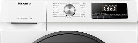 Hisense DHQA902U Στεγνωτήριο 9kg με Αντλία Θερμότητας