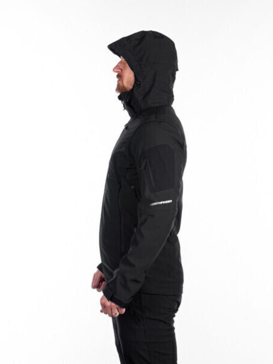 Winter Jacket Softshell Waterproof and Windproof Black