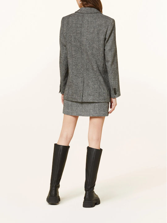 Scotch & Soda Herringbone Damen Blazer Gray Scotch & Soda Herringbone Damen Blazer Gray
