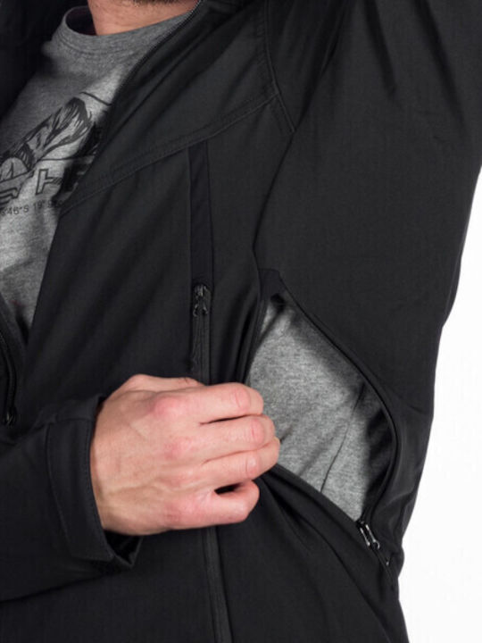 Winter Jacket Softshell Waterproof and Windproof Black