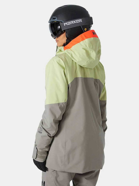 Helly Hansen Powshot 65760-498 Γυναικείο Μπουφάν για Σκι & Snowboard Γκρι