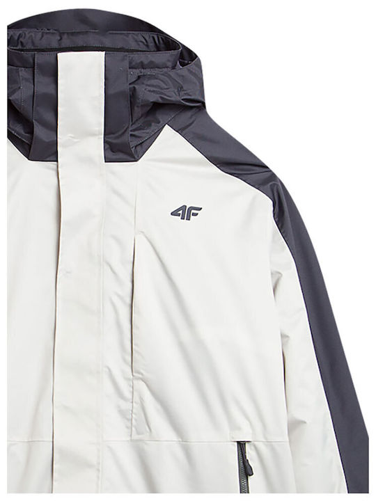 4F Men's Ski & Snowboard Jacket White 4FAW23TTJAM347-23S