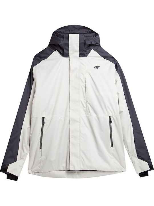 4F Men's Ski & Snowboard Jacket White 4FAW23TTJAM347-23S