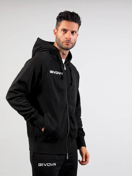 Felpa King Cardigan With Black Hood