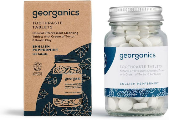 Georganics Οδοντόκρεμα Χωρίς Φθόριο English Peppermint σε Ταμπλέτες 120Tabs