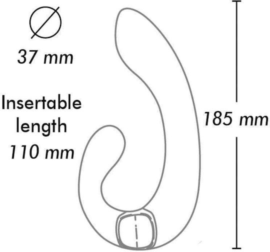 Shunga Mini Κλειτοριδικός Δονητής 18.5cm Μαύρος