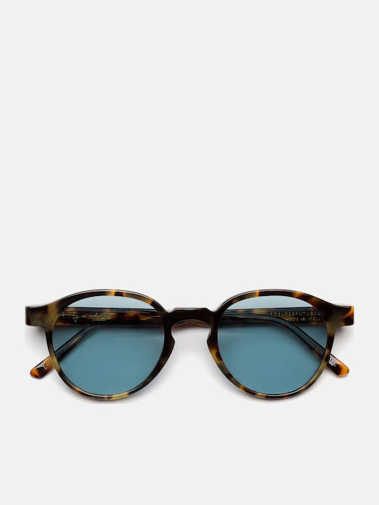 Retrosuperfuture The Warhol Women's Sunglasses with Brown Plastic Frame and Blue Lens THEWARHOL-TXR