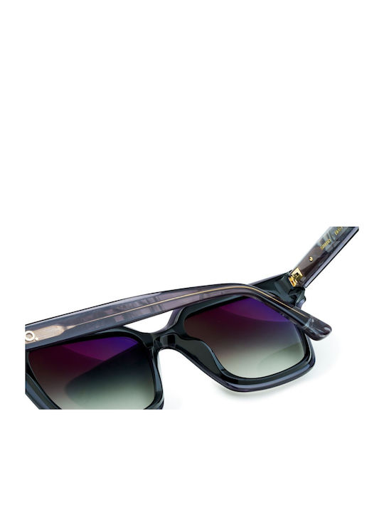 Etnia Barcelona Simbo Women's Sunglasses with Black Plastic Frame and Brown Lens