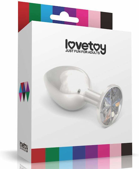 Lovetoy Rosebud Classic Metal Anal Plug Small Silver / Purple