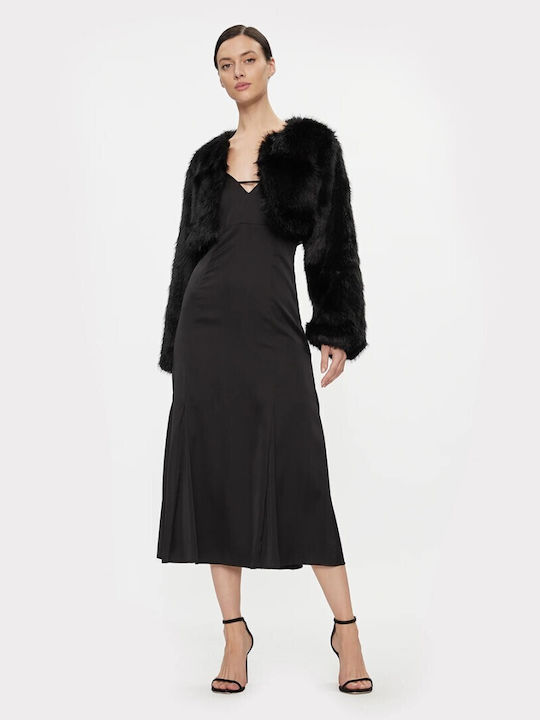 Women's Long Fur Black