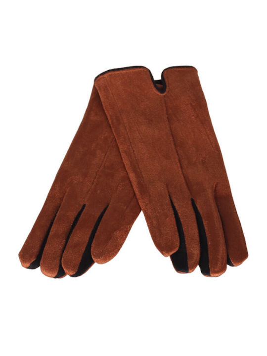 Gk.fashion Tabac Brownc Brown Woolen Manusi Atingere