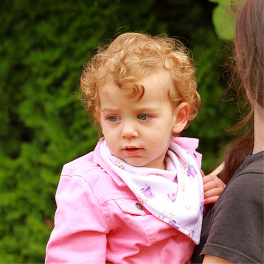 Babyono Floral Bandana Made of 100% Cotton with Button Floral for 0 m+ 2 Pieces