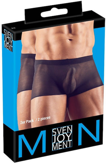 Svenjoyment Underwear Transparent Pants Pack of 2 Set Sexy pentru bărbați Negru 21313821151