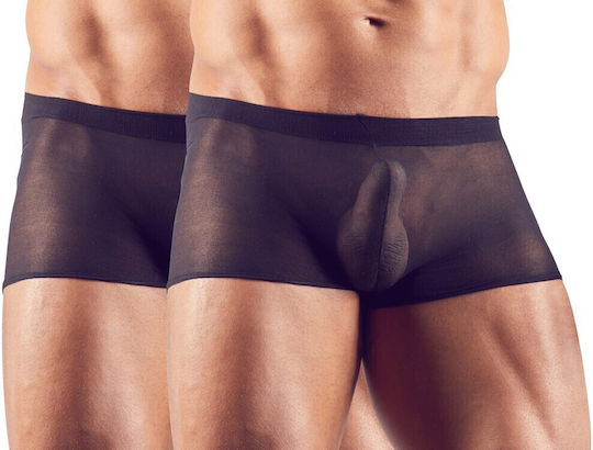 Svenjoyment Underwear Transparent Pants Pack of 2 Set Sexy pentru bărbați Negru 21313821151
