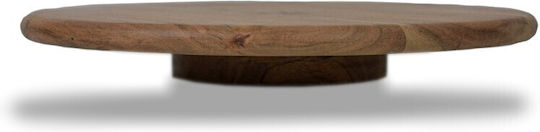 Nakaro Wood Πλατώ Σερβιρίσματος Περιστρεφόμενο Ξύλινο 35x35x4εκ.
