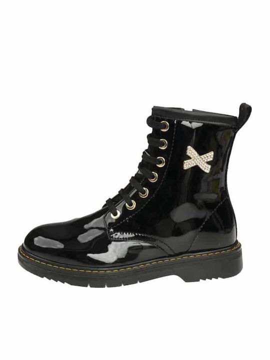 Anatomisch Kinderstiefel mit Reißverschluss Schwarz