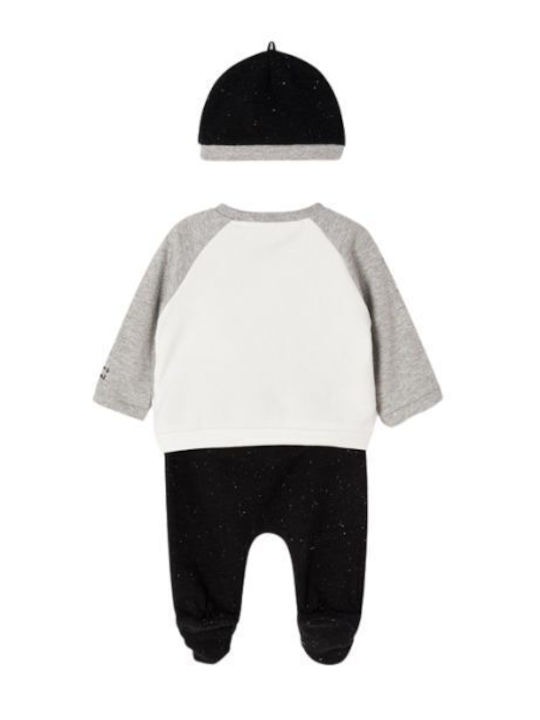 Mayoral Baby Bodysuit Set Long-Sleeved with Accessories Black 12-02513-020