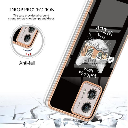 Electroplating Back Cover Σιλικόνης Μπεζ (Moto G53)