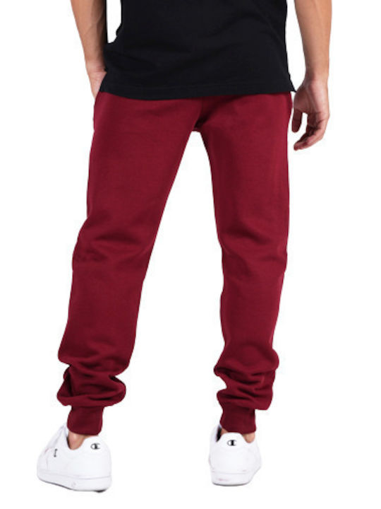 Sweatpants with Elastic Burgundy