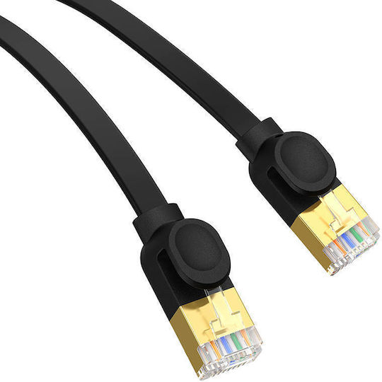 Baseus Flat Direct Attach Copper Cat.7 Ethernet Network Cable 2m Black 1pcs