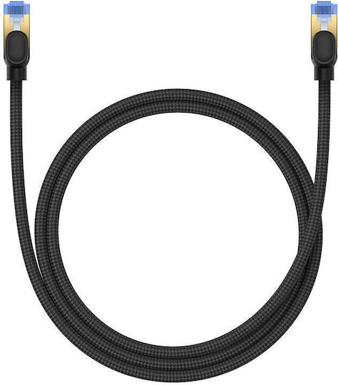 Baseus Direct Attach Copper Cat.7 (10Gbps) Καλώδιο Δικτύου Ethernet 1m Μαύρο