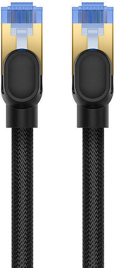 Baseus Direct Attach Copper Cat.7 (10Gbps) Καλώδιο Δικτύου Ethernet 1m Μαύρο