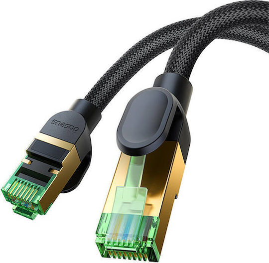 Baseus Директно Свързване На Мед Кат.8 (40Gbps) Мрежов Кабел Ethernet 2м Черен