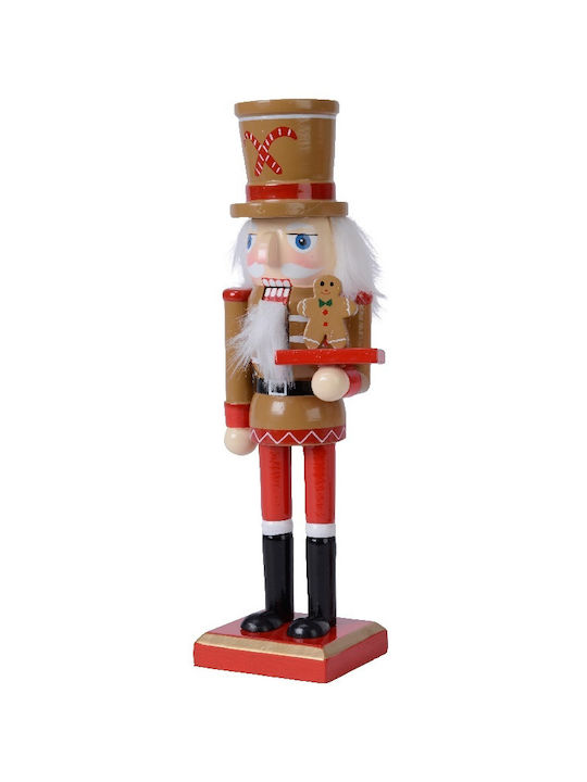 Kaemingk Wooden Christmas Nutcracker 25cm Red