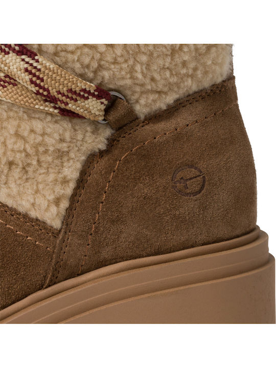 Stiefeletten Damen mit Pelz Beige