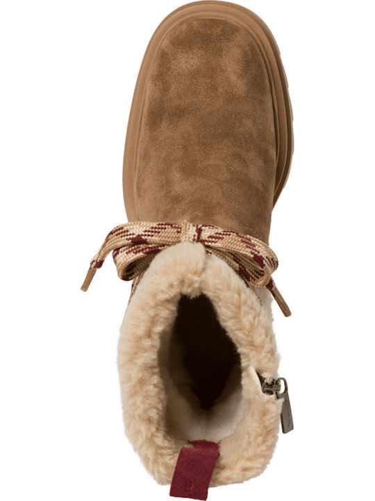Stiefeletten Damen mit Pelz Beige