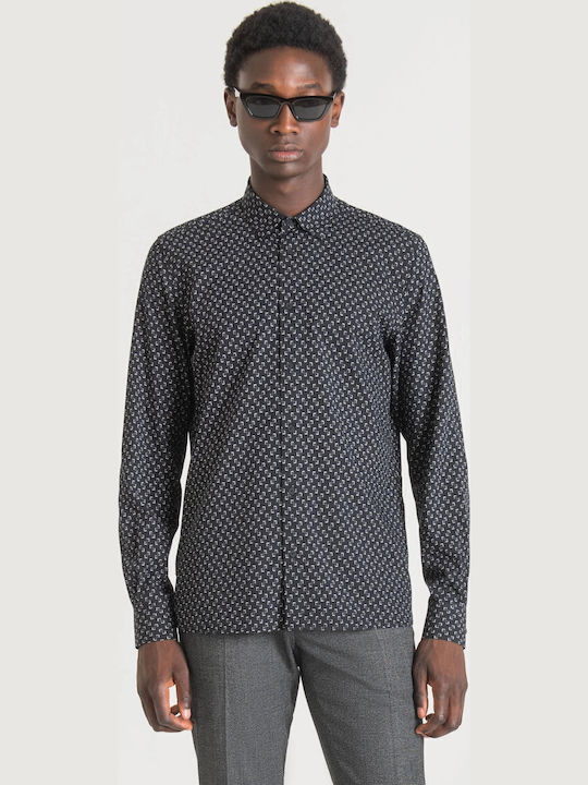 Long-sleeved Cotton Shirt Black