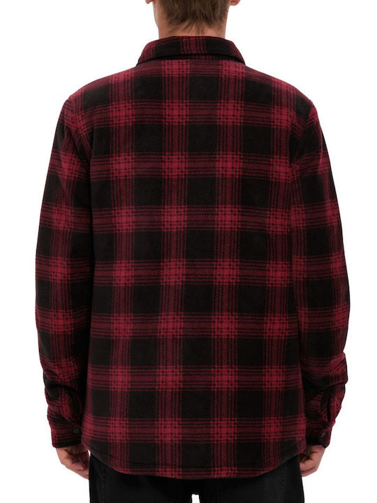 Volcom Bowered Fleece Overshirt Μπορντό