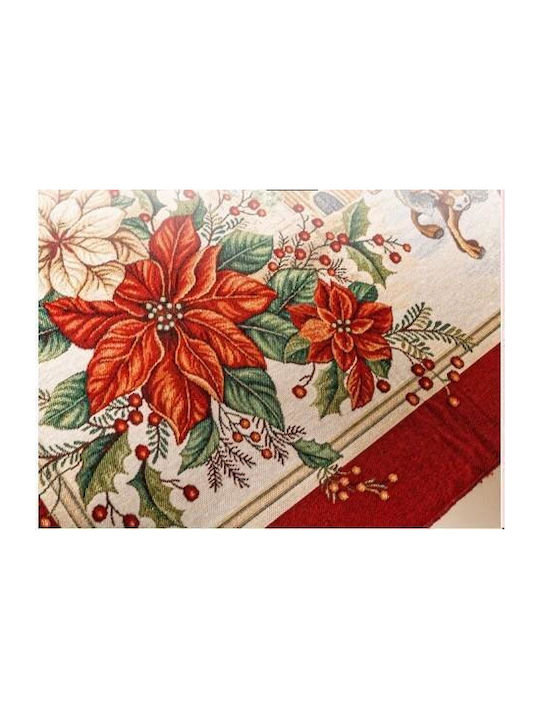 Linea Home Christmas Tablecloth Red L220xW140cm 1pcs