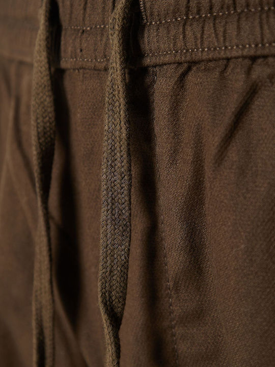 Hose Chino Elastisch in Entspannter Passform Khaki