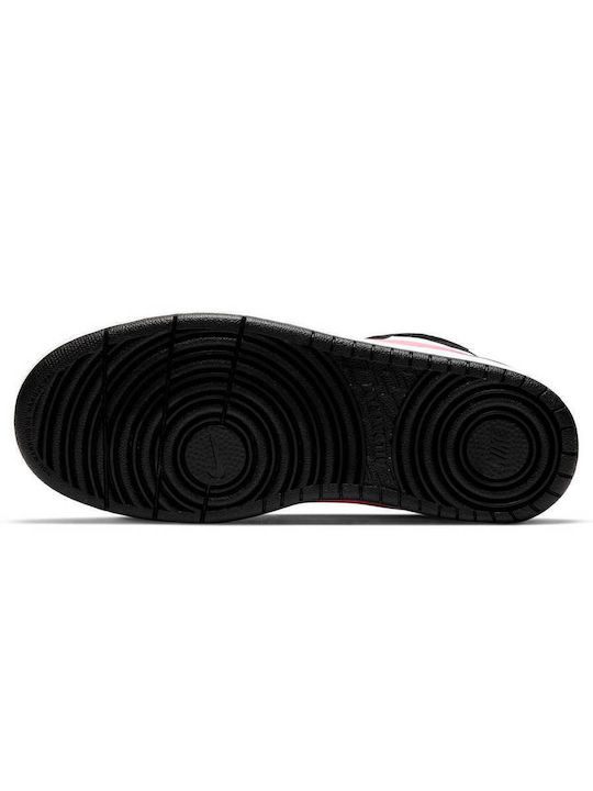 Court Borough Παιδικά Sneakers High με Σκρατς Μαύρα CD7782-005