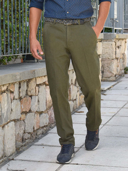 Men's Trousers Chinos Elastic Khaki