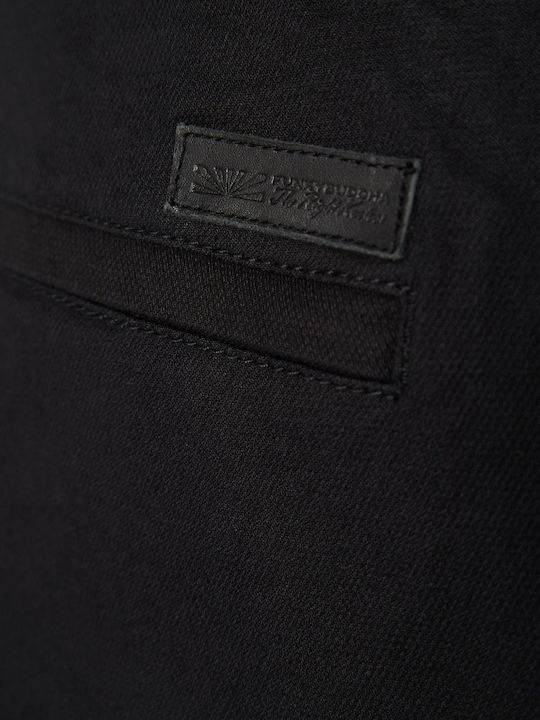 Hose Chino Elastisch in Entspannter Passform Schwarz