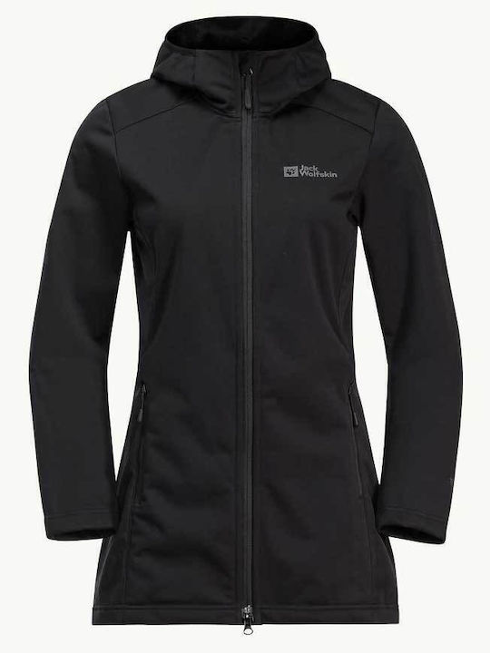 Women's Short Puffer Jacket for Winter Black