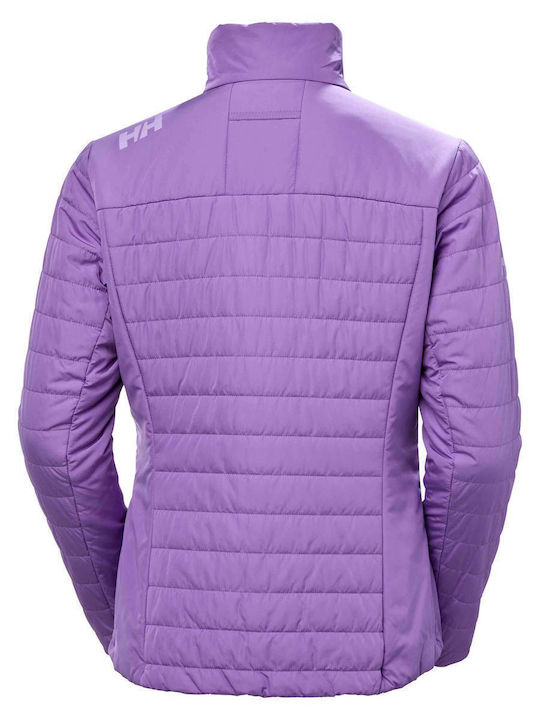 Insulator Κοντό Γυναικείο Puffer Μπουφάν για Χειμώνα Μωβ