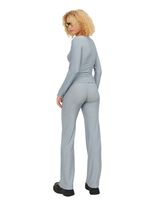 Dama Tesatura Pantaloni Gri