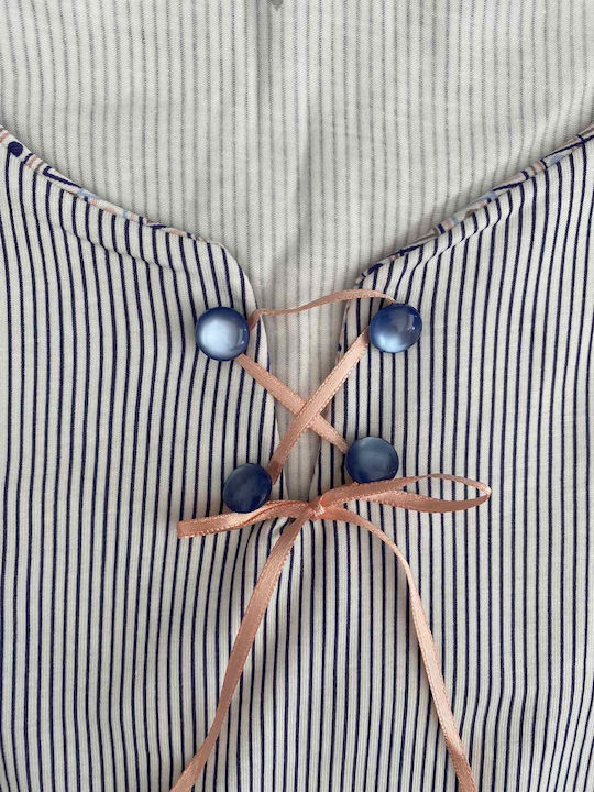 Kal-tsa Winter Damen Pyjama-Oberteil Weiß