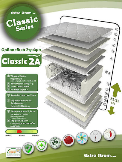Extra Strom Classic 2a Einzel Orthopädisch Matratze Schaum 90x200x15cm