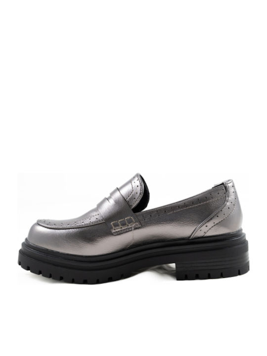 Γυναικεία Loafers σε Γκρι Χρώμα