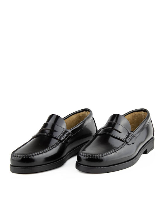 Boxer Men's Leather Moccasins Black