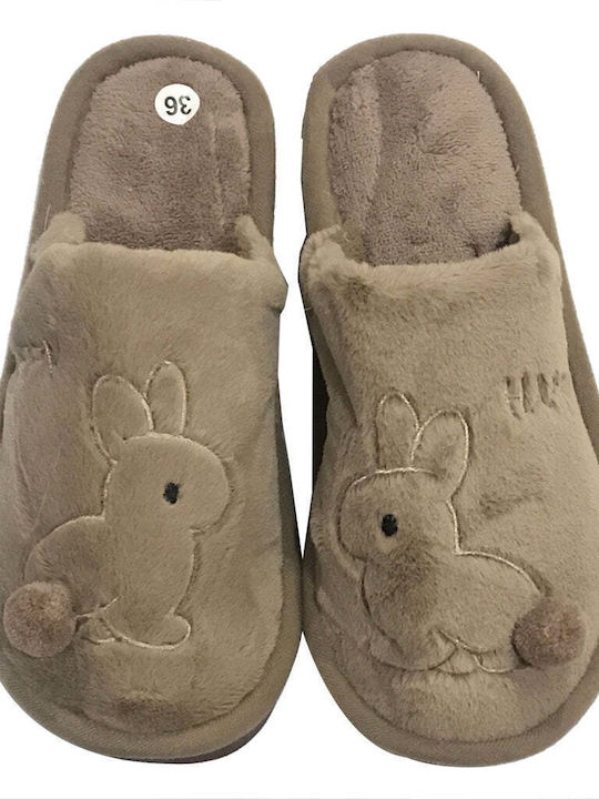 Ustyle Women's Slippers Brown