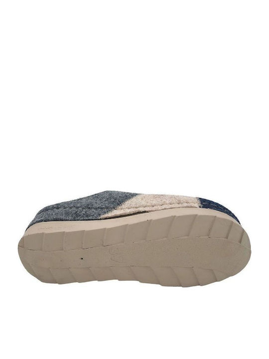 Anatomical Woolen Women's Slippers Blue
